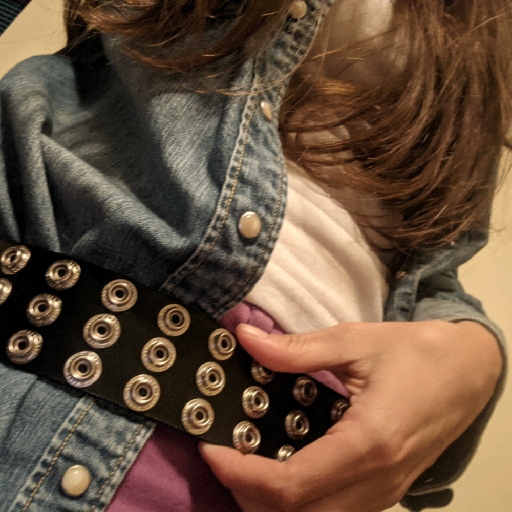 Vegan leather punk belt lo love It absolutly